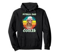 Pitbull papà Come Un papà Normale ma più Fresco Festa del papà Felpa con Cappuccio