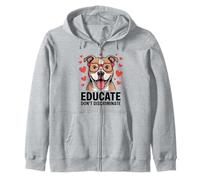 Pitbull Pittie Advocate - Educare non discriminare Felpa con Cappuccio