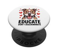 Pitbull Pittie Advocate - Educare non discriminare PopSockets PopGrip Adesivo