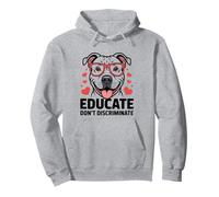 Pitbull Pittie Pit Bull Rescue - Educare a non discriminare Felpa con Cappuccio