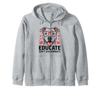 Pitbull Pittie Pit Bull Rescue - Educare a non discriminare Felpa con Cappuccio