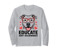 Pitbull Pittie Pit Bull Rescue - Educare a non discriminare Maglia a Manica
