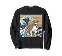 Pitbull Terrier Giapponese Kanagawa Wave Surf Amante dei Cani Felpa