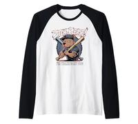 Pitch Please I'm Walking My Dog, Divertente Gioco da Baseball Maglia con Maniche Raglan