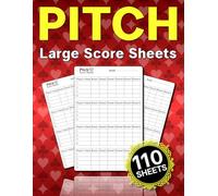 Pitch Score Large Sheets: 110 Score Pads for Scorekeeping, a Perfect Gift for Pitch Card Game Enthusiast
