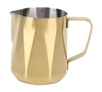 Pitcher fritta al latte 304 in acciaio inossidabile inossidabile puntato a punta di rombo brocca latte art per prepararsi al caffè (350 ml de oro chapado)