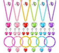 PithCogent gioielli per bambini|Gioielli per bambina, confezione da 6 set da principessa per bambini per ragazze di età compresa tra 3 e 6 anni, costume da gioco di finzione