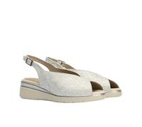 Pitillos 11044 Sandalo in pelle classico donna, argento, 35 EU