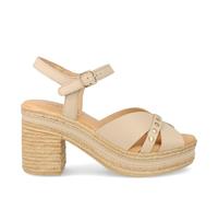 PITILLOS - Sandalo piattaforma in pelle 30213 per: DONNA, crema, 37 EU