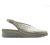 Pitillos - Scarpa tipo sandalo,a pala,Chiusura con striscia alla caviglia,Dita coperta,Spalato,cuneo,Pelle per: Donna, oro, 38 EU