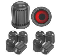 Pitlane Performance® 10 Tappi Coprivalvola per Pneumatici - Compatibili con Auto, SUV, Moto, Bici - Coperture Valvola Schrader Resistenti con Guarnizione Interna (Antracite)