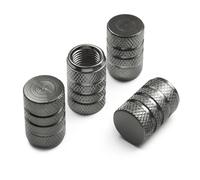 Pitlane Performance® Cappucci valvola in alluminio set da 4 - Tappi per valvole Schrader - Per auto, SUV, moto e bici (Antracite, Comfort)