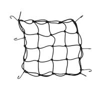 Pitlane Performance® Rete Portabagagli Rete per Casco 25x25 cm con 6 Ganci in Metallo - Fissaggio Sicuro per Caschi e Bagagli - Rete da Trasporto Multifunzionale per Bagagliaio, Moto o Bicicletta