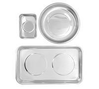 Pitlane Performance Set di 3 ciotole magnetiche professionali, in acciaio inox, per viti, piccole parti, officina, garage e hobby