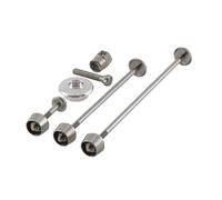 Pitlock Set 02 Front Wheel, Rear Wheel, Seat Post & Ahead Headset System Silver