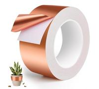 PITMT Anti Lumache Nastro Lamina Rame 50mm x 30M, Rame Foil Tape Premium Antilumaca, Nastro di Rame Adesivo Autoadesivo Anti Lumache per orto per Proteggere Le Piante