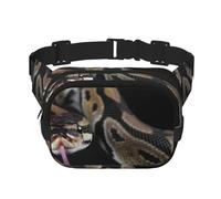 Pitone Serpente, Marsupio quadrato a doppio strato, borsa da viaggio, marsupio casual