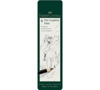Faber-Castell 115207 - Set di matite Pitt Graphite Matt, 6 pezzi, durezza 2B - 12B