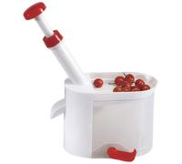 PITTER CHECHRY con strumento di rimodellamento della fossa in plastica per cather per le ciliegie, e facile rimozione del nucleo per cucina domestica e viaggi, gadget di frutta riutilizzabile