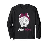 Pittie Mom American Pit Bull Terrier Amante degli animali domestici Cane Mamma Maglia a Manica