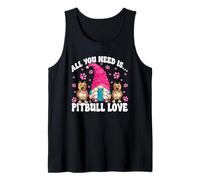Pittie Mom GNOME Graphic all You Need Is Pitbull Love Canotta