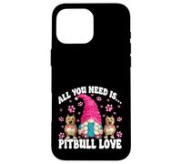 Pittie Mom Gnome Graphic All You Need Is Pitbull Love Custodia per iPhone 16 Pro Max