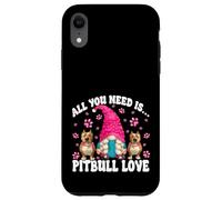 Pittie Mom Gnome Graphic All You Need Is Pitbull Love Custodia per iPhone XR