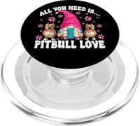 Pittie Mom Gnome Graphic All You Need Is Pitbull Love PopSockets PopGrip per MagSafe