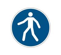 Pittogramma adesivo da terra - Passaggio obbligatorio - diametro 43 cm - 1731 - Durable