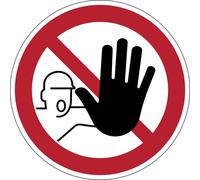 Durable 173003 - Segnaletica di Sicurezza Registrata Accesso Vietato alle Persone Non Autorizzate, 430 x 0.4 mm, Rosso