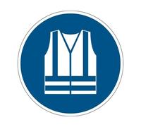 DURABLE - 1735-06 - Pittogramma adesivo - da terra - "Gilet di sicurezza obbligatorio" - diametro 43 cm - Durable - 87169 - Conf. da 1 Pz. - 1735-06