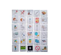 Pittogrammi di comunicazione per il raccoglitore pettorali TSA autistico autismo pecs makaton