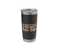 Pittore Prima del Caffè Pittore Pittore Amante del Caffè Bicchiere termico in acciaio inox doppia parete