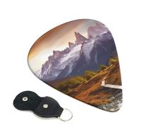 Pittoresco plettro per chitarra da montagna, 6 plettri per chitarra, stampa su entrambi i lati, per chitarra acustica, basso, ukulele, chitarra elettrica (0,46 mm, 0,71 mm, 0,96 mm)