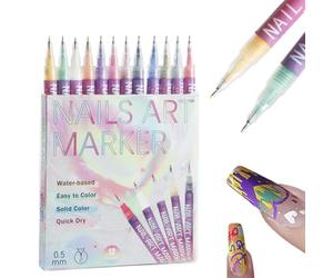 Pittrice Manicura: Pacchetto Di Design Grafico Sottile, Illustrazioni Di Linea Stabile | Parte Di Miglioramento Estetico Di, Accent Personale, Collezione Di Penne Di Disegno Con Dettagli Multicol