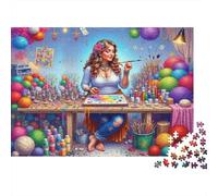 Pittrice Studio dArte Puzzle 1000 Pezzi Puzzle per Famiglia Gioco di Puzzle 1000 Pezzi Relax Decorazione Casa 38x26cm/1000pcs