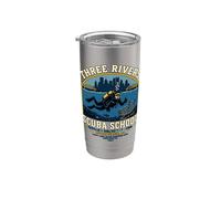 Pittsburgh Scuba Diving Three Rivers 412 Nuotata divertente subacquea Bicchiere termico in acciaio inox doppia parete
