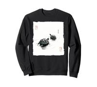 Pittura a inchiostro giapponese Sumi-e Zen Turtles Harmony Felpa