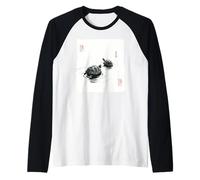 Pittura a inchiostro giapponese Sumi-e Zen Turtles Harmony Maglia con Maniche Raglan