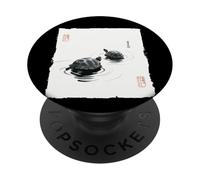 Pittura a inchiostro giapponese Sumi-e Zen Turtles Harmony PopSockets PopGrip Adesivo