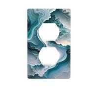 Pittura a inchiostro Sculture di giada Texture marmo copertura interruttore luce copertura decorativa 1 banda piastra da parete per cucina stanza bagno Dimensioni 7 x 11,4 cm