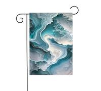 Pittura a inchiostro Sculture in giada Texture Marmo Bandiera da giardino 30x45 cm Verticale Doppio Lato Fattoria Vacanze Decorazioni Esterne Bandiera Cortile