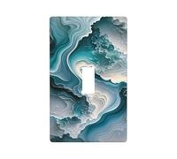 Pittura a inchiostro Sculture in giada Texture marmo interruttore luce copertura decorativa singola levetta 1 banda piastra da parete per cucina fattoria camera da letto bagno decorazione artistica