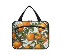 Pittura a olio arancione si sente arancione appeso borsa da viaggio con gancio, designer impermeabile impermeabile borsa cosmetica per il viaggio delle donne bagno bolso de maquillaje para Mujer L