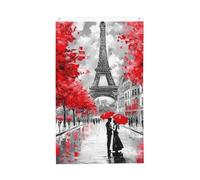 Pittura a olio Bandiere Torre Eiffel 3x5 FT Vintage Parigi Garden Bandiera Banner Doppio Lato per Casa Cortile Esterno Interno Festa Decorativa