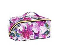 Pittura a olio Boho Fucsia Floreale Borsa da Viaggio con divisori Elegante Caso Cosmetico Makeup Bag con Scomparti & Maniglia