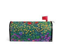 Pittura a olio colorata Fiori da giardino Uccelli Cassetta postale decorativa coperture magnetiche per San Valentino carino natale copertura cassetta postale magnetica dimensioni standard para buzon