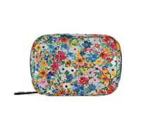 Pittura a olio con fiori colorati borsa di stoccaggio della medicina con scomparti staccabili organizzatore portatile della pillola di viaggio per la borsa, Pittura A Olio Con Fiori Colorati, Taglia