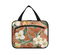 Pittura a olio con margherite bianche Hanging Kit da viaggio per gli uomini con gancio, kit da barba espandibile di design per accessori Must Haves Viaggiare bolsos para Hombre L