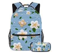 Pittura a olio della nave rimani organizzato e alla moda con questo set di 2 zaini, zaino e astuccio per ragazzi, ragazze e adolescenti, Multicolore#02, B:29.4x20x40cm P:19x7.5x3.8cm, Zaini Daypack